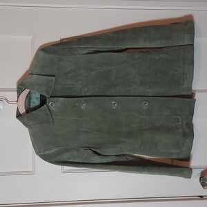 Arden B Women's Olive Green Suede Barn Jacket Outerwear Size Small